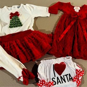0-3 baby girl Christmas outfits